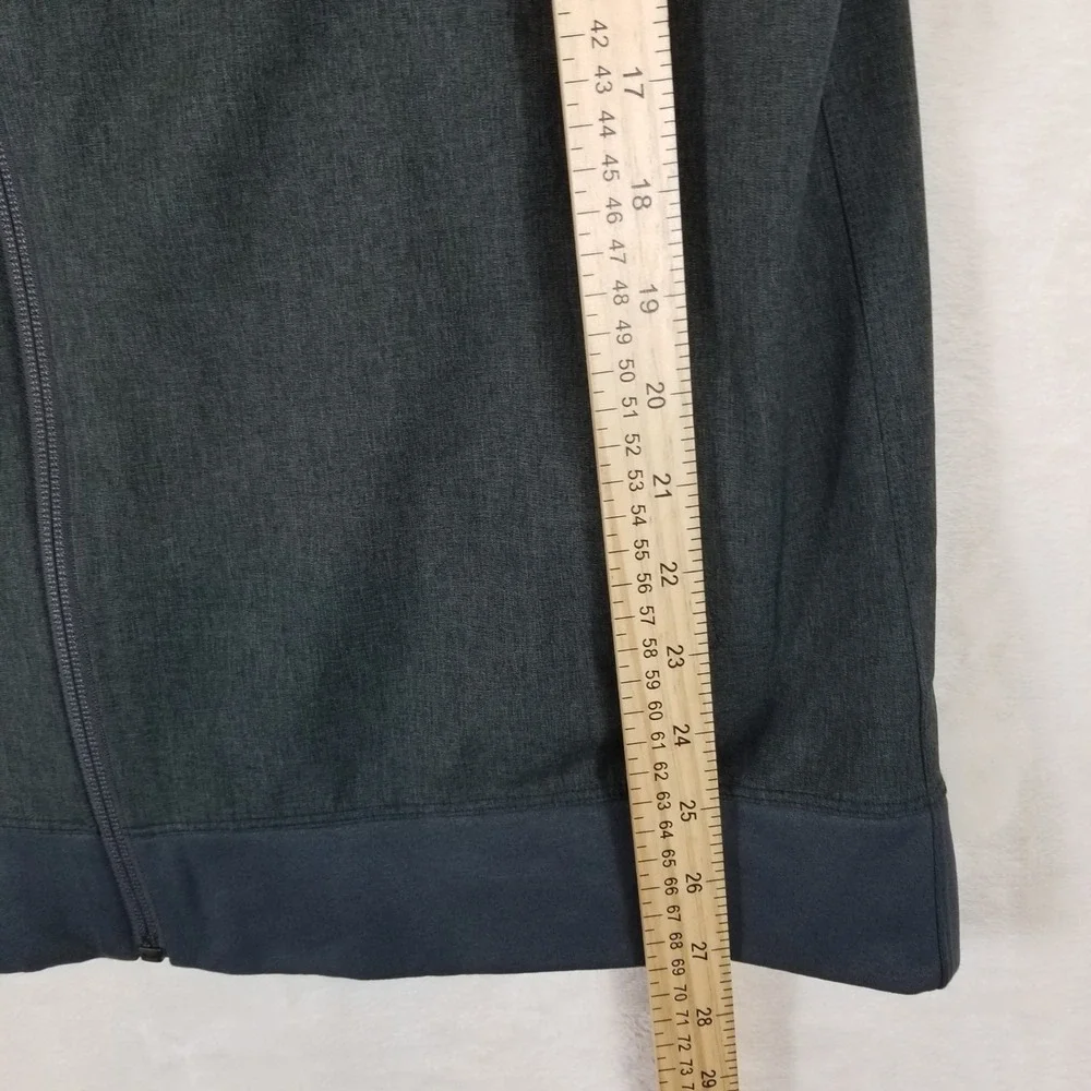 The North Face Hoodie Mens Medium Charcoal Gray Black Full Zip Tech Jacket